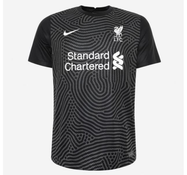 Liverpool Goalkeeper Black Soccer Jersey Shirt 2020/21